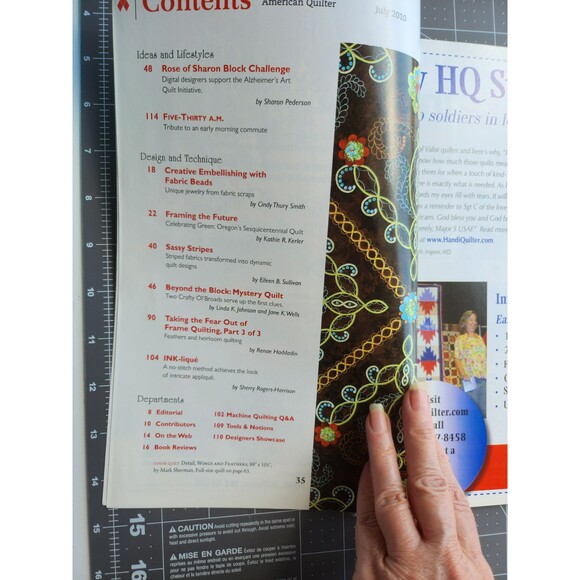 AMERICAN QUILTER MAGAZINE JULY 2010 77 AWARD WINNING QUILTS B47 - Picture 7 of 7